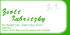 zsolt kubritzky business card